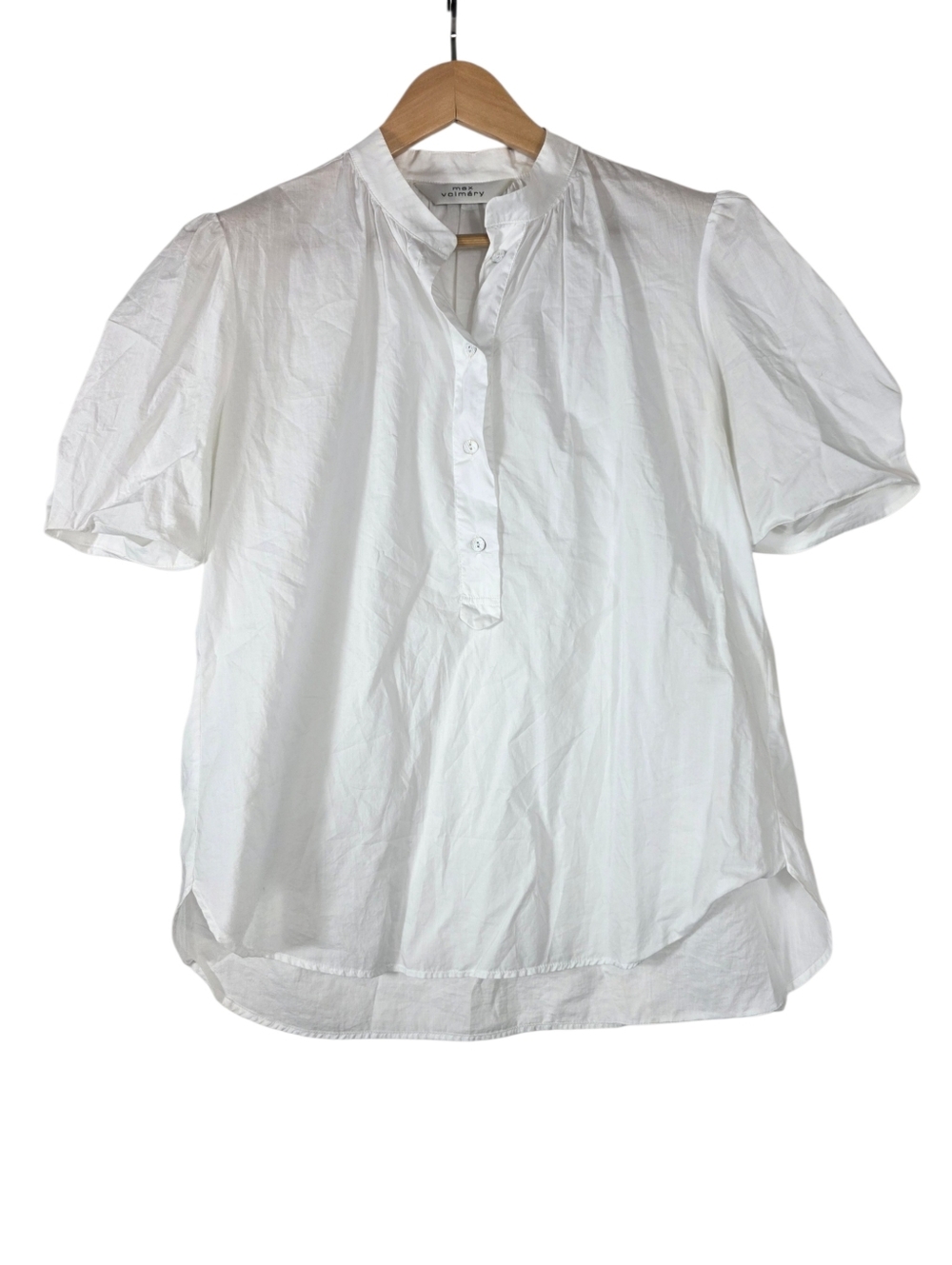 Max Volmary minimalist cotton puff sleeves Buttons mother of pearl Shirt